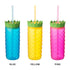 Straw tumbler Pineapple Clear Tumbler 470ml|cool gear Cool gear